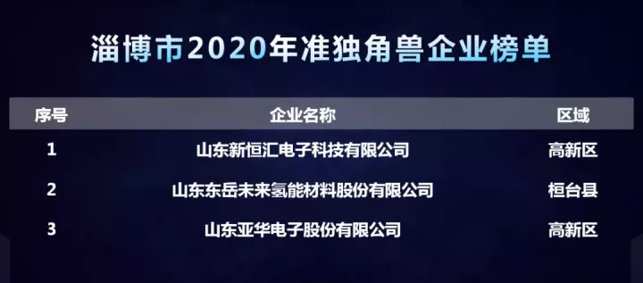 淄博瞪羚企業(yè)、獨角獸企業(yè)榜單公布，新恒匯列準獨角獸企業(yè)榜單之首！